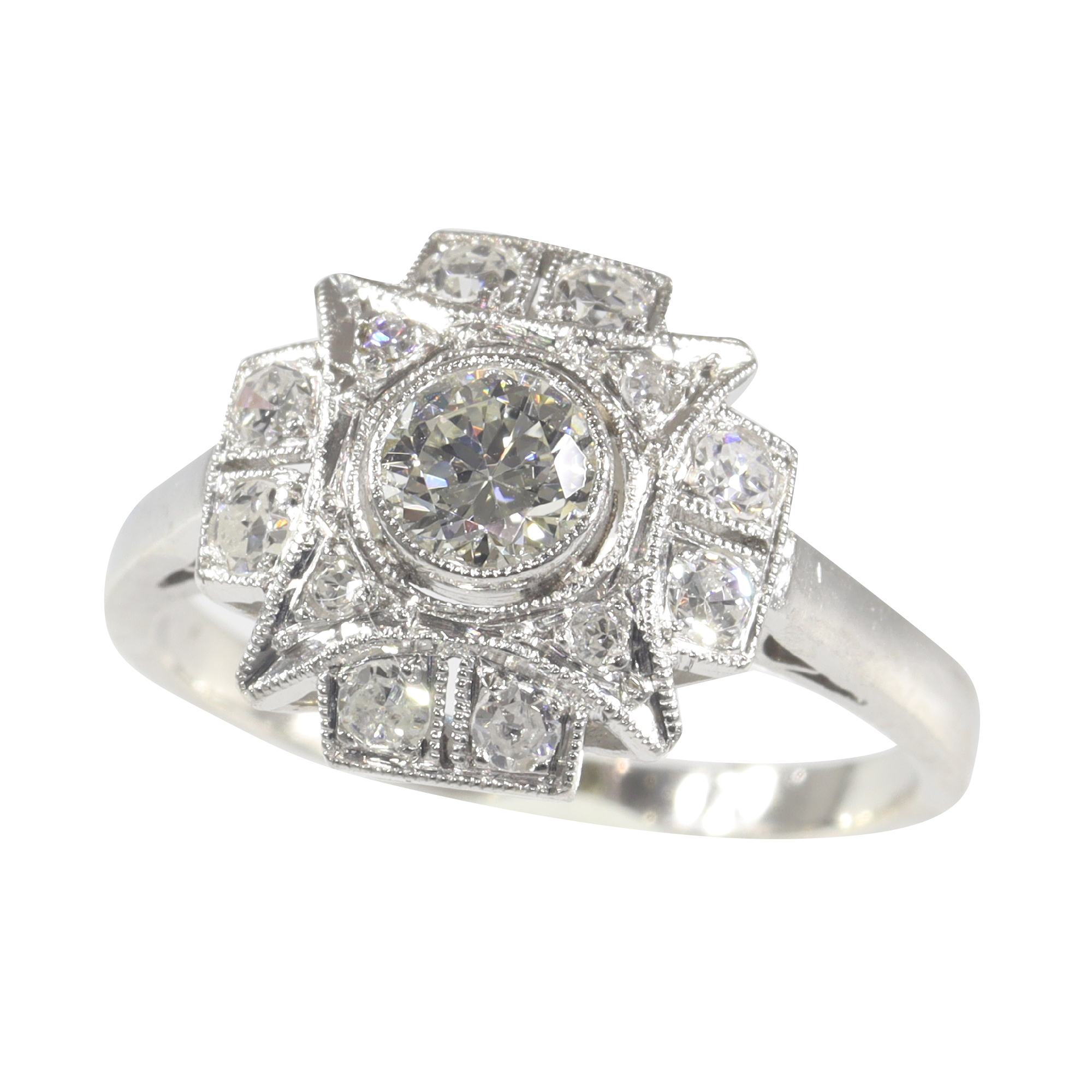 Vintage 1920's Art Deco diamond engagement ring